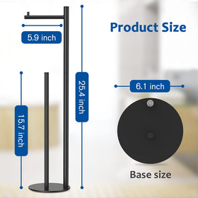 Batoliet toilet paper holder stand side view shows accessible rolls.