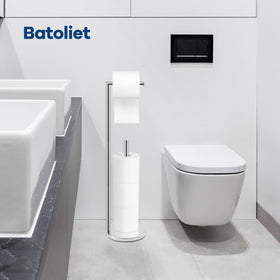 Batoliet chrome toilet paper stand is rust-proof and easy to clean.