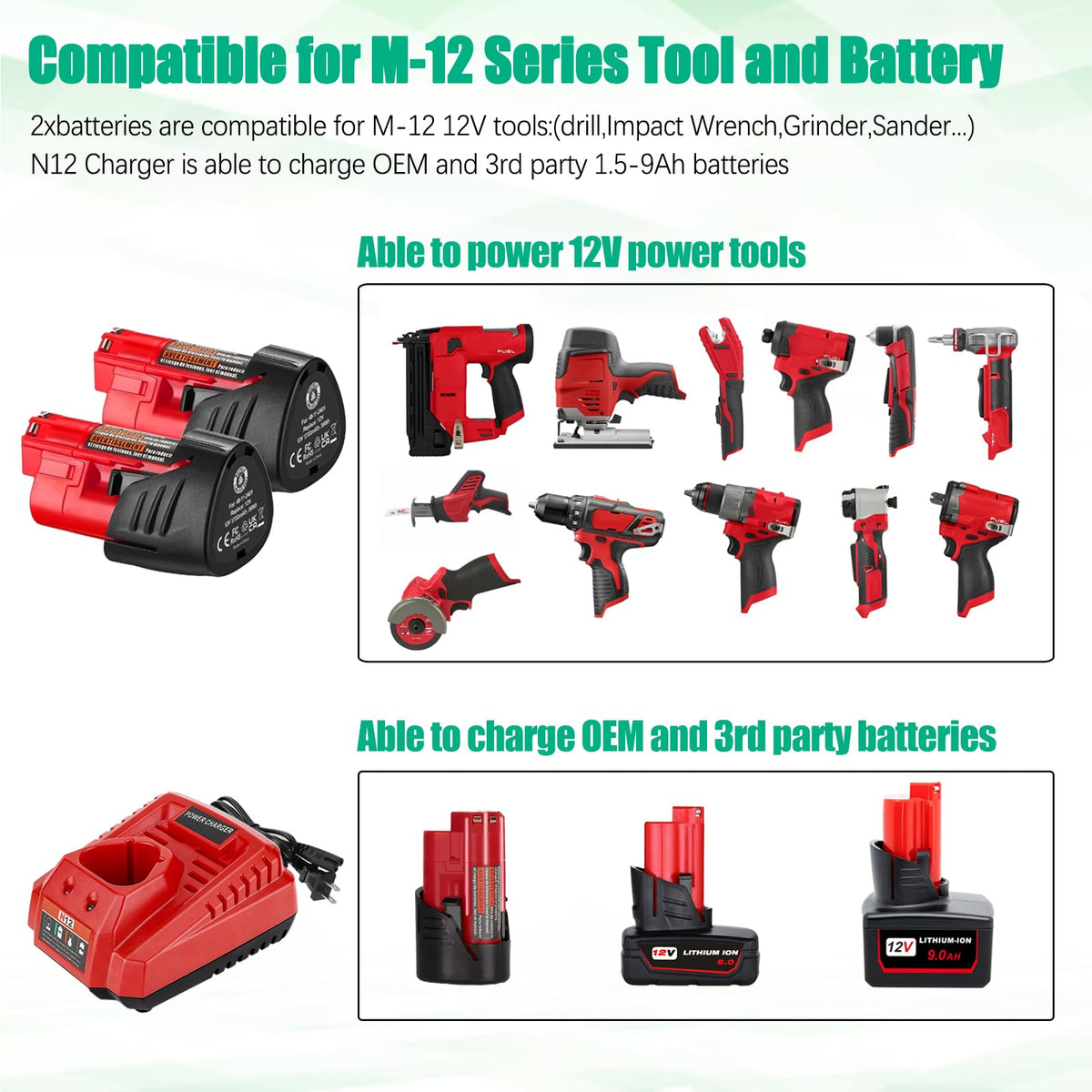 Batryuic 12V battery offers 1000+ cycles for durable, long-term performance.