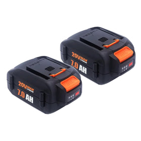 Batryuic 2-pack 7000mAh 20V battery front view highlighting compact, high-capacity design