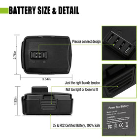 Batryuic CB120L is compatible with Ryobi 12V tools.