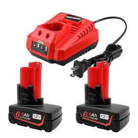 Batryuic upgraded 6500mAh 12V battery providing longer runtime for tools