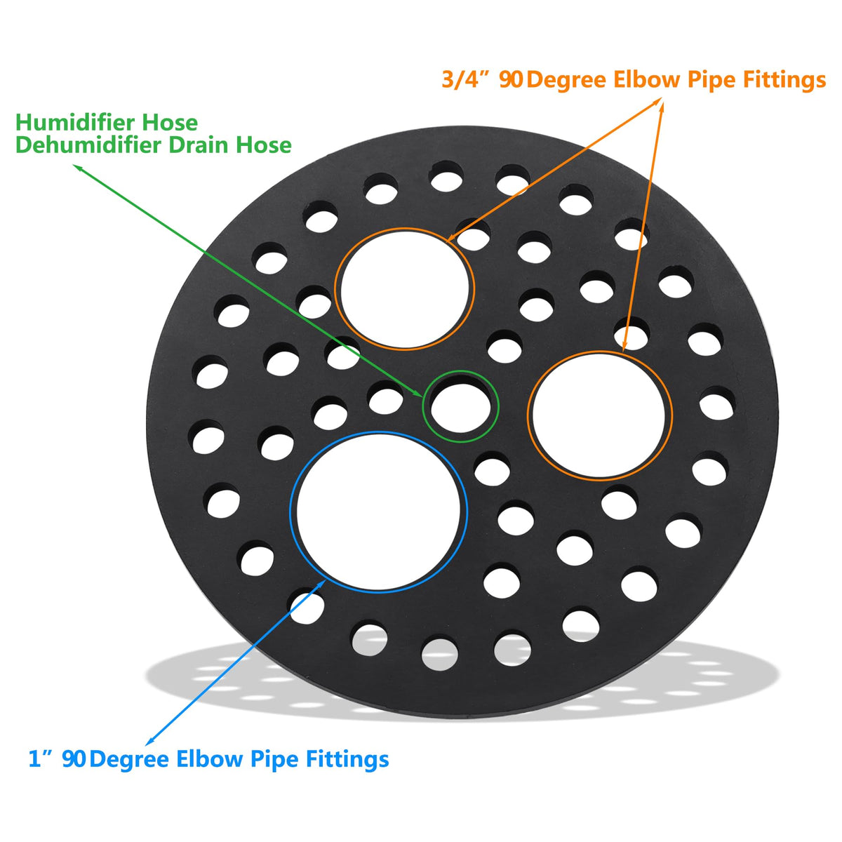Baudelun drain with removable round disc for quick cleaning.