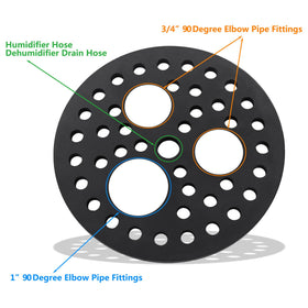 Baudelun drain with removable round disc for quick cleaning.
