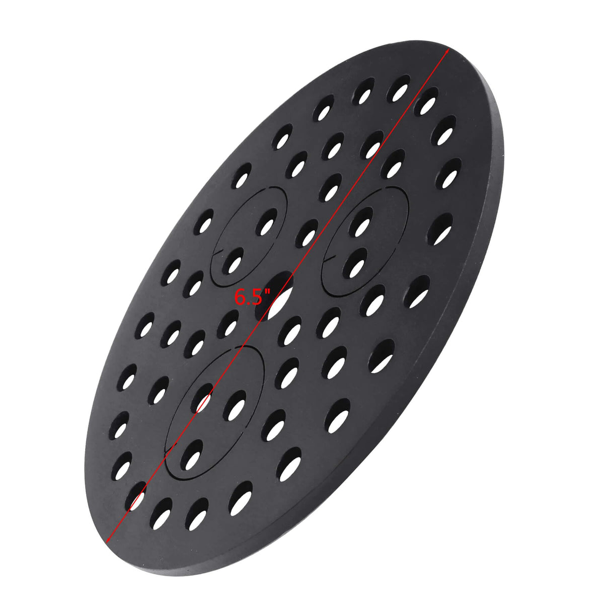 Baudelun drain cover ports, side view, easy elbow fittings.