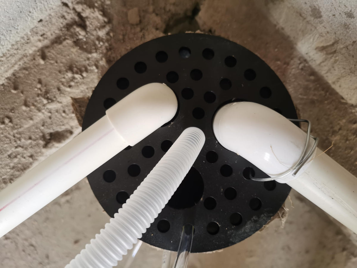 Baudelun garage drain installation step image.