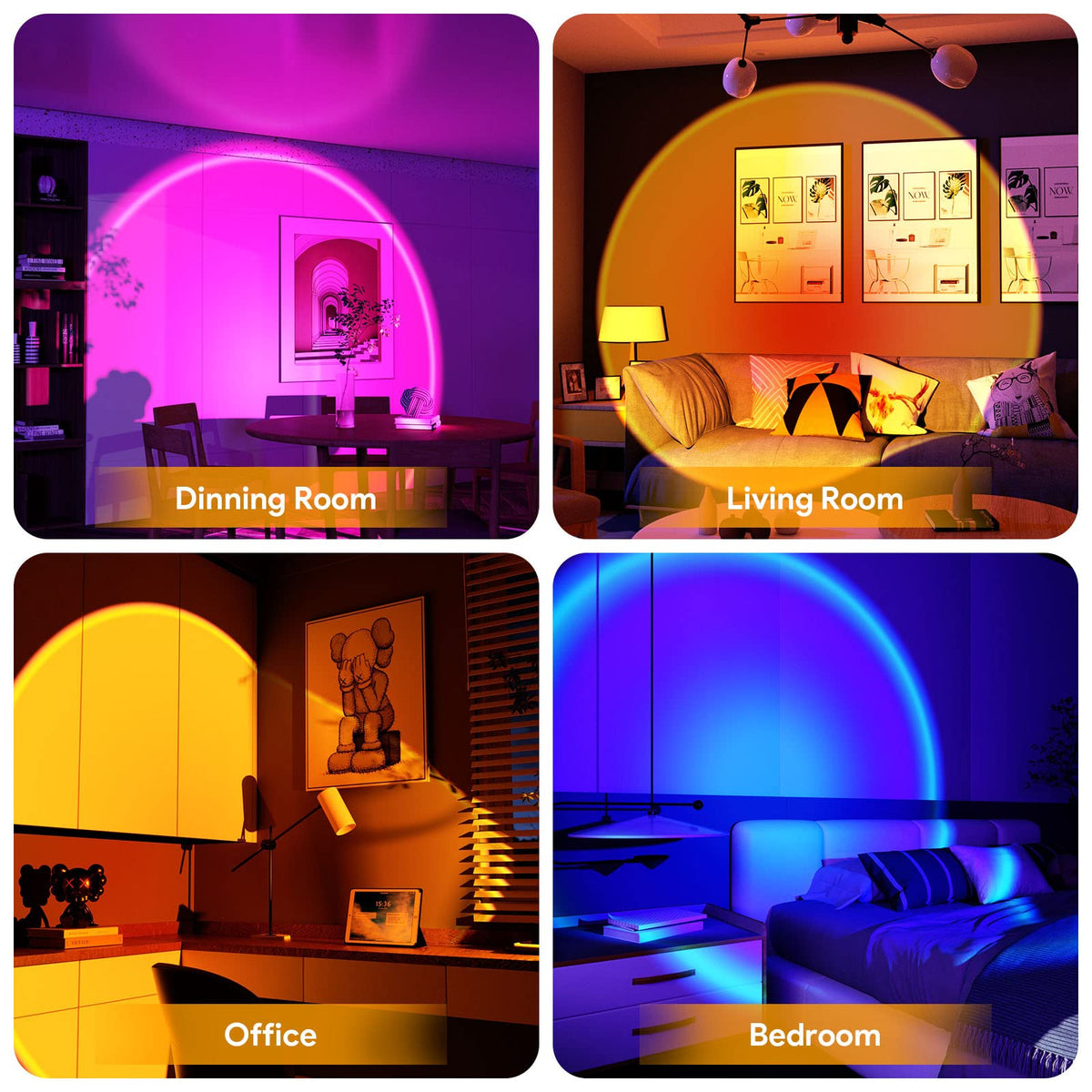 Bavcieu Sunset Lamp enhances living room decor with warm hues