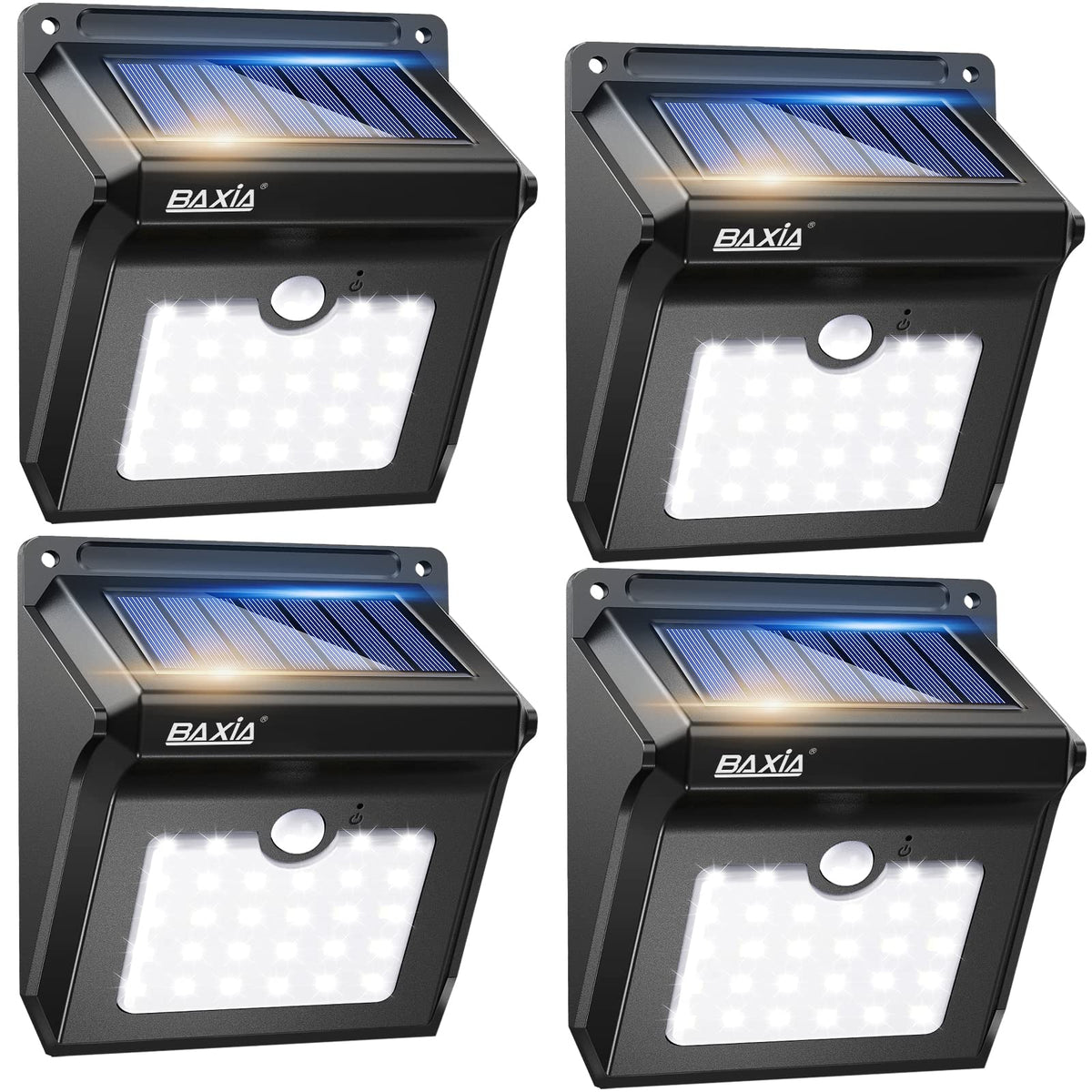 BAXIA TECHNOLOGY front door solar light bright entryway security