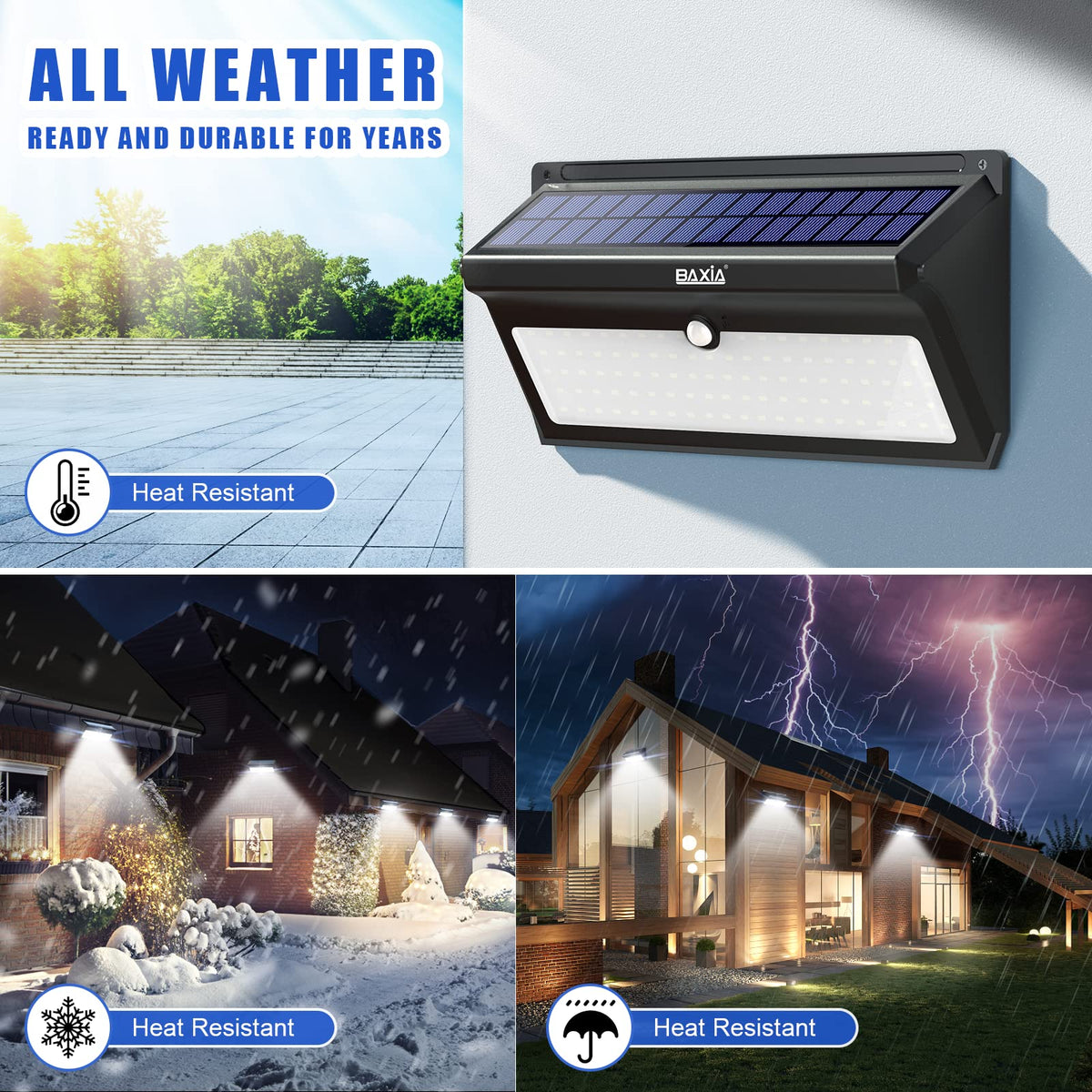 BAXIA Technology solar light stairs pathway ensures safe steps at night.