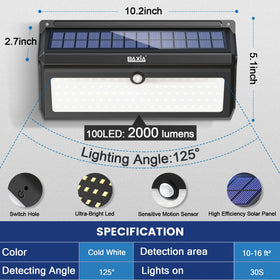 BAXIA Technology solar light waterproof shell withstands harsh weather.