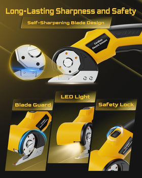 BaycoreX cordless scissors LED light aids precise cutting alignment