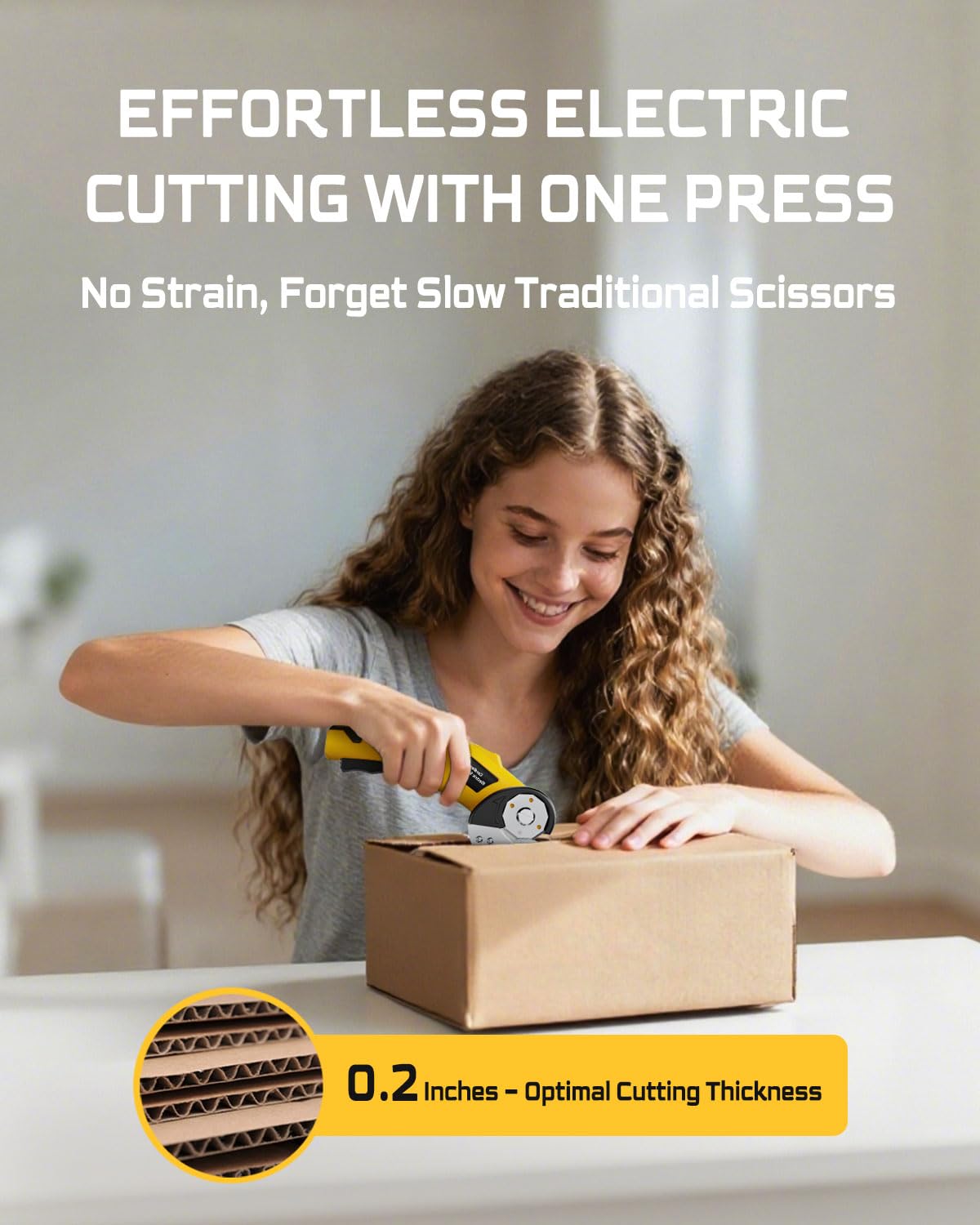 BaycoreX scissors motor view highlighting cutting power for cardboard