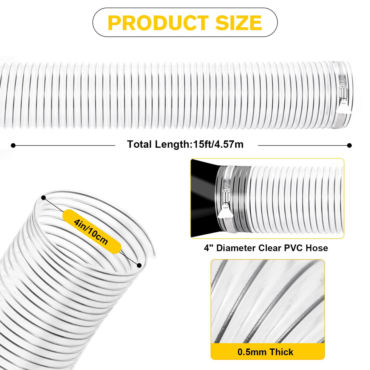 Bayisam hose with reinforced wire coils resists kinking in busy shops.