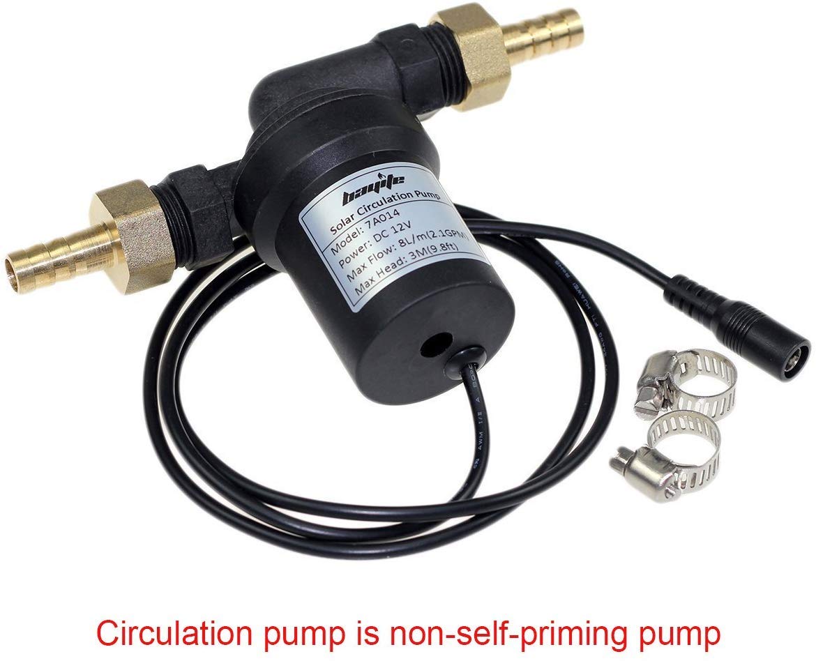 Bayite BYT-7A014 pump installed in a compact solar loop for efficient circulation.