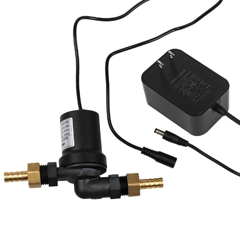 Bayite BYT-7A014 pump close-up shows compact brushless motor for quiet operation.