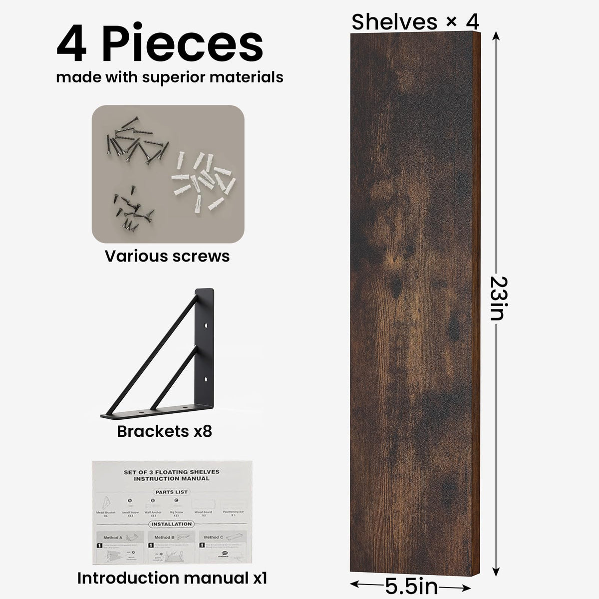 BAYKA corner-friendly shelves maximize small-space storage.