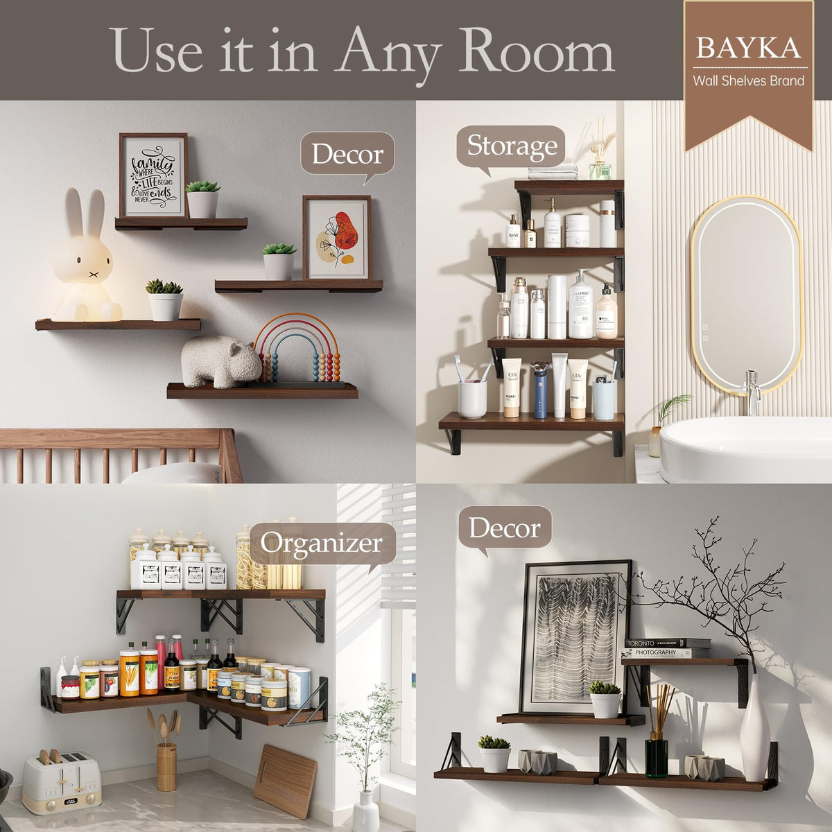 BAYKA corner shelf in bathroom saves space with sturdy supports