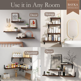 BAYKA corner shelf in bathroom saves space with sturdy supports