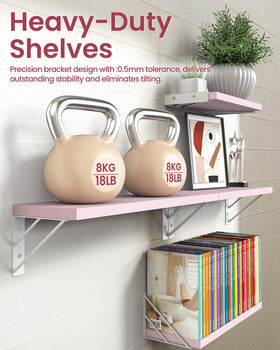 BAYKA pink corner shelf for bathroom helps with small-item organization.