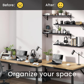 BAYKA four-pack shelves organize bedrooms or home office efficiently