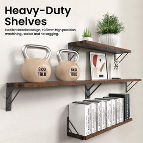 BAYKA wall-mounted bookshelf enhances living room display.