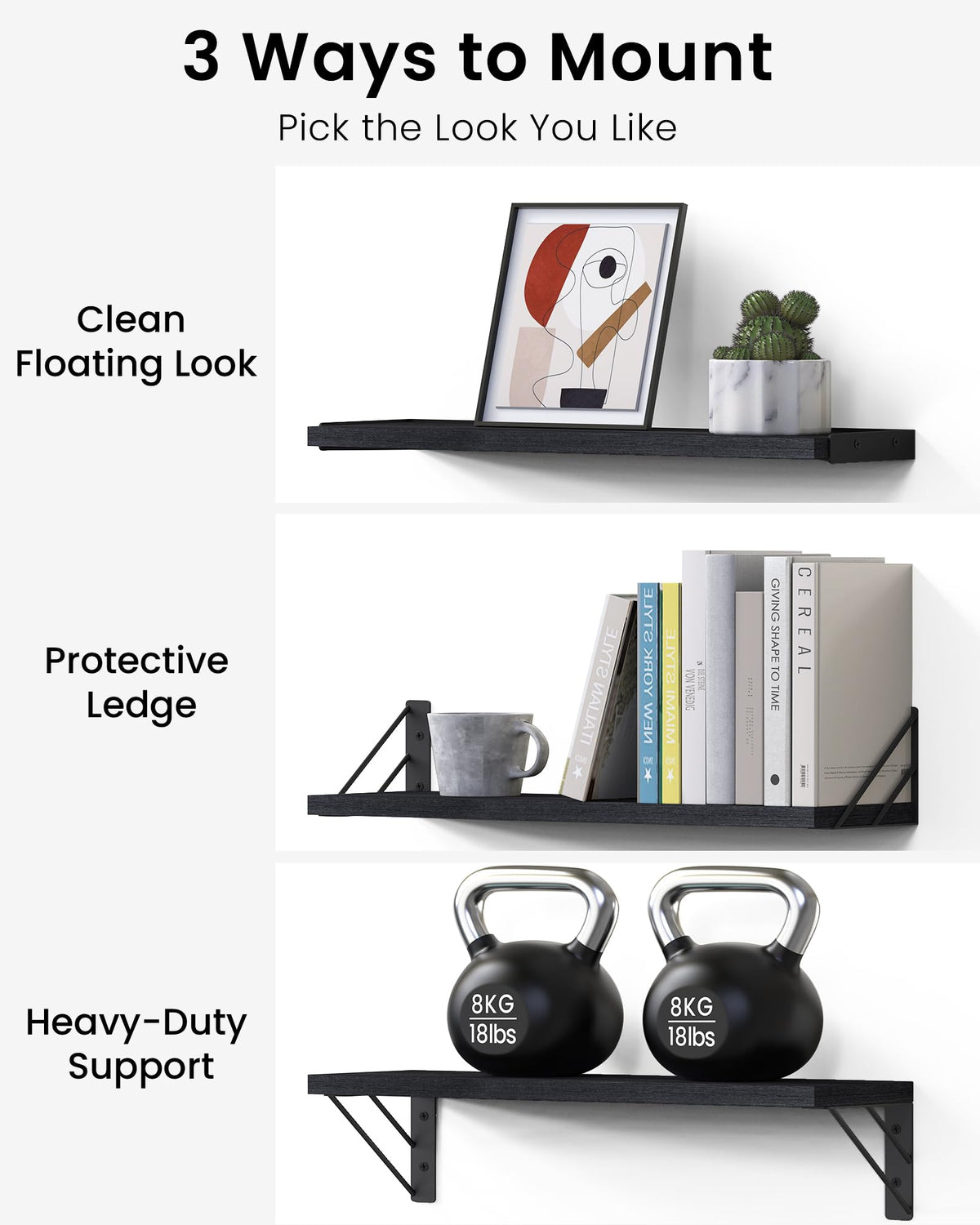 BAYKA corner and flat-wall mounting options for versatile placement.