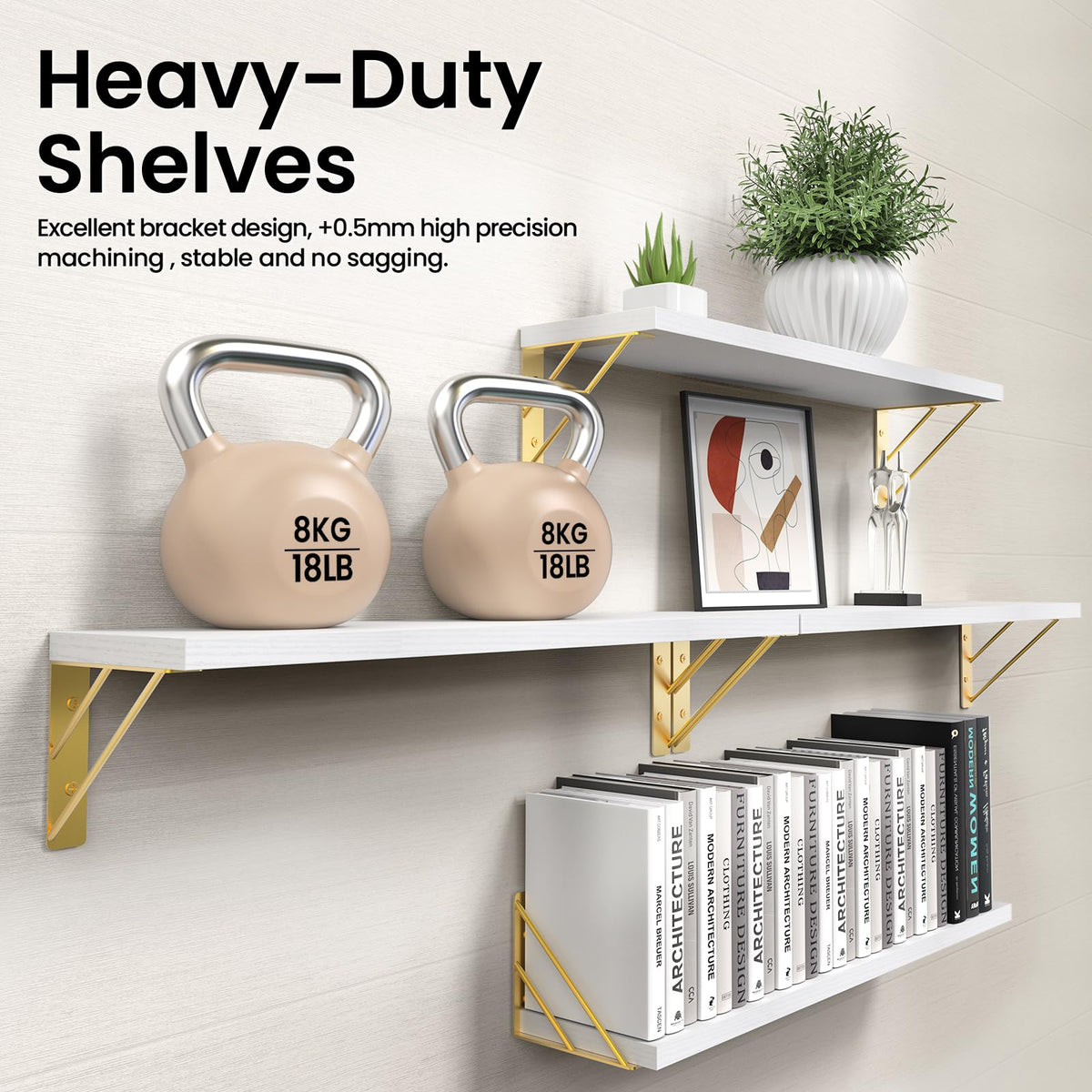 BAYKA wall shelves in the kitchen for convenient organization of essentials.