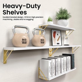 BAYKA wall shelves in the kitchen for convenient organization of essentials.