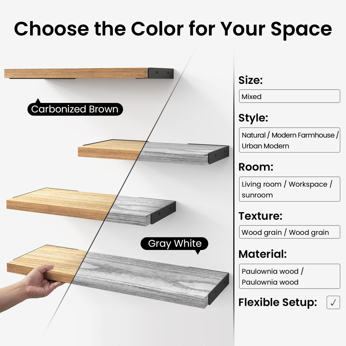 BAYKA wall shelf living room display creates visual interest and stores decor