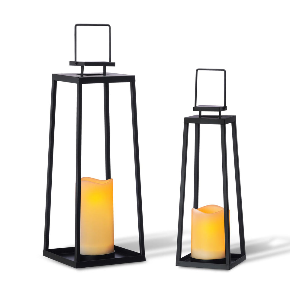 BAYN solar lantern large hanging from a tree for warm outdoor ambiance