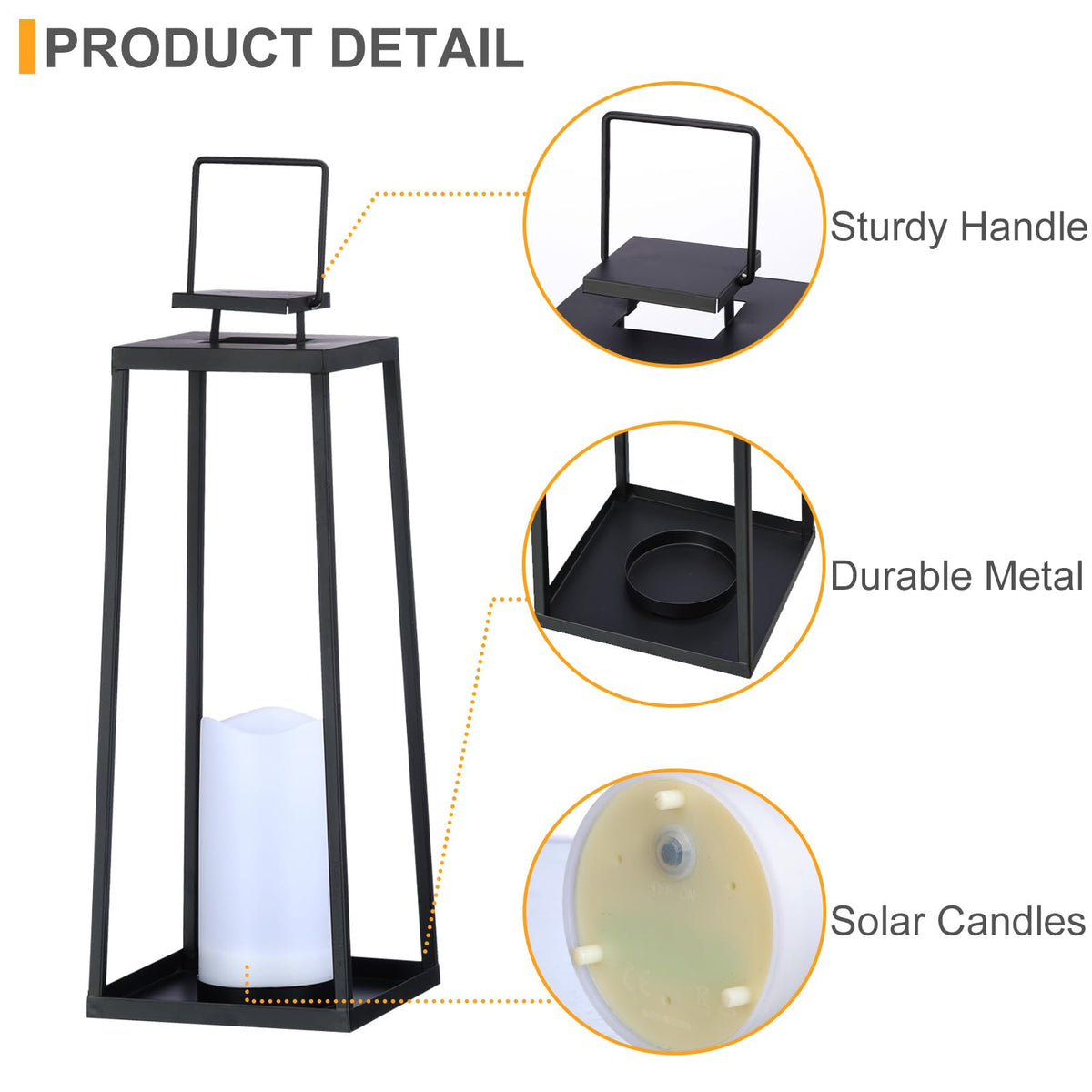 BAYN solar lantern small on mantel enhances cozy indoor charm
