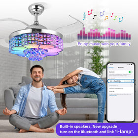 BAYSQUIRREL remote and app control ceiling fan for convenient operation.