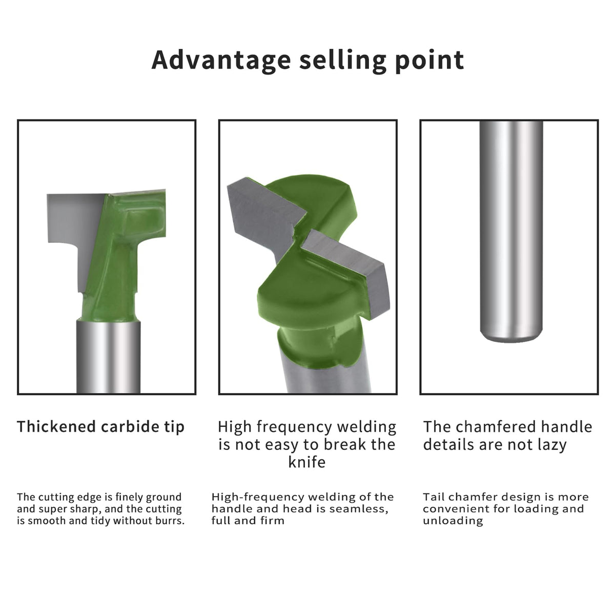 BAYTORY router bits diameters 3/8 provide clean edges on panels.