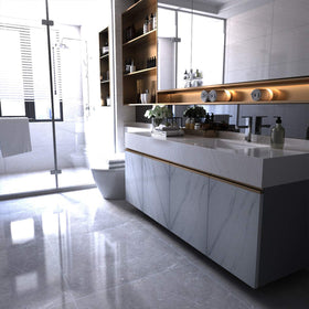 BAYYA multiuse marble wallpaper adapts to walls and furniture.