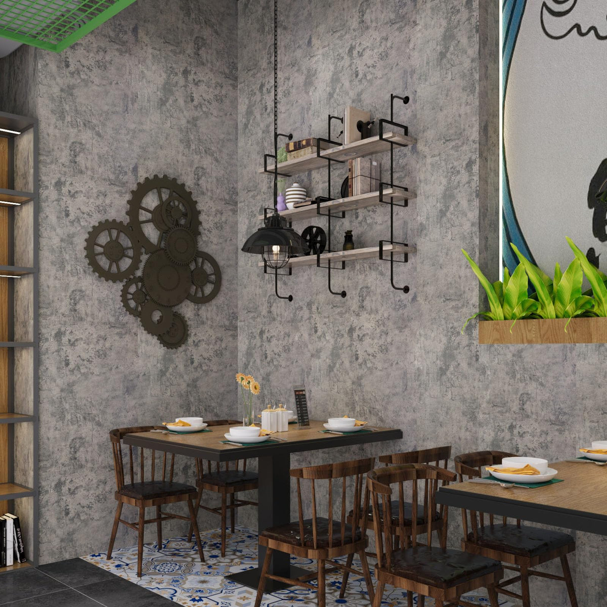 BAYYA removable wallpaper allows easy furniture refresh with no residue.