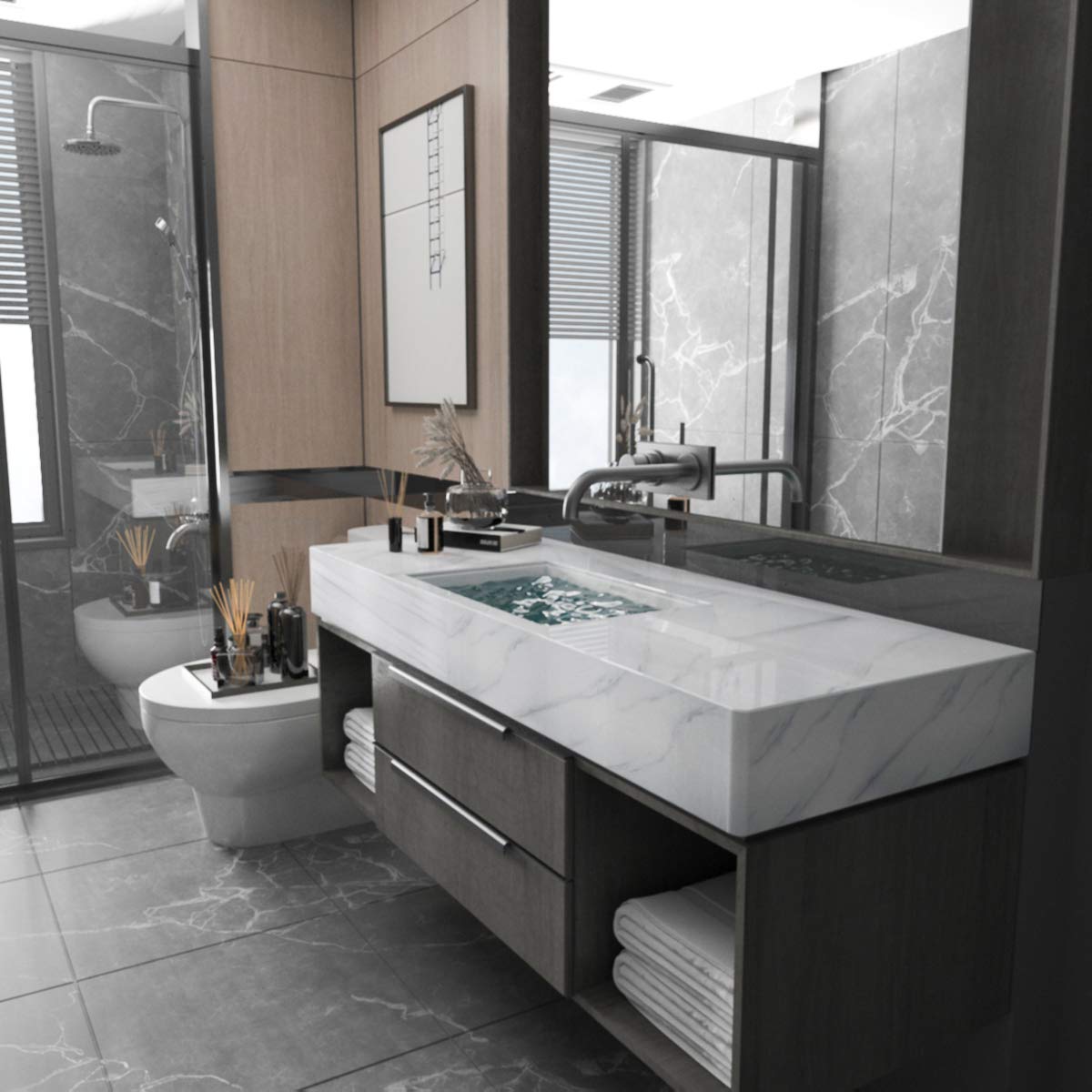 BAYYA self-adhesive marble wallpaper is removable without residue.