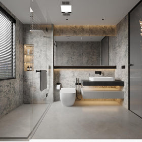 BAYYA waterproof vinyl surface resists moisture in wet areas.