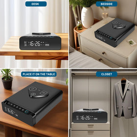 BBRKIN compact bedside safe fits on nightstand or desk