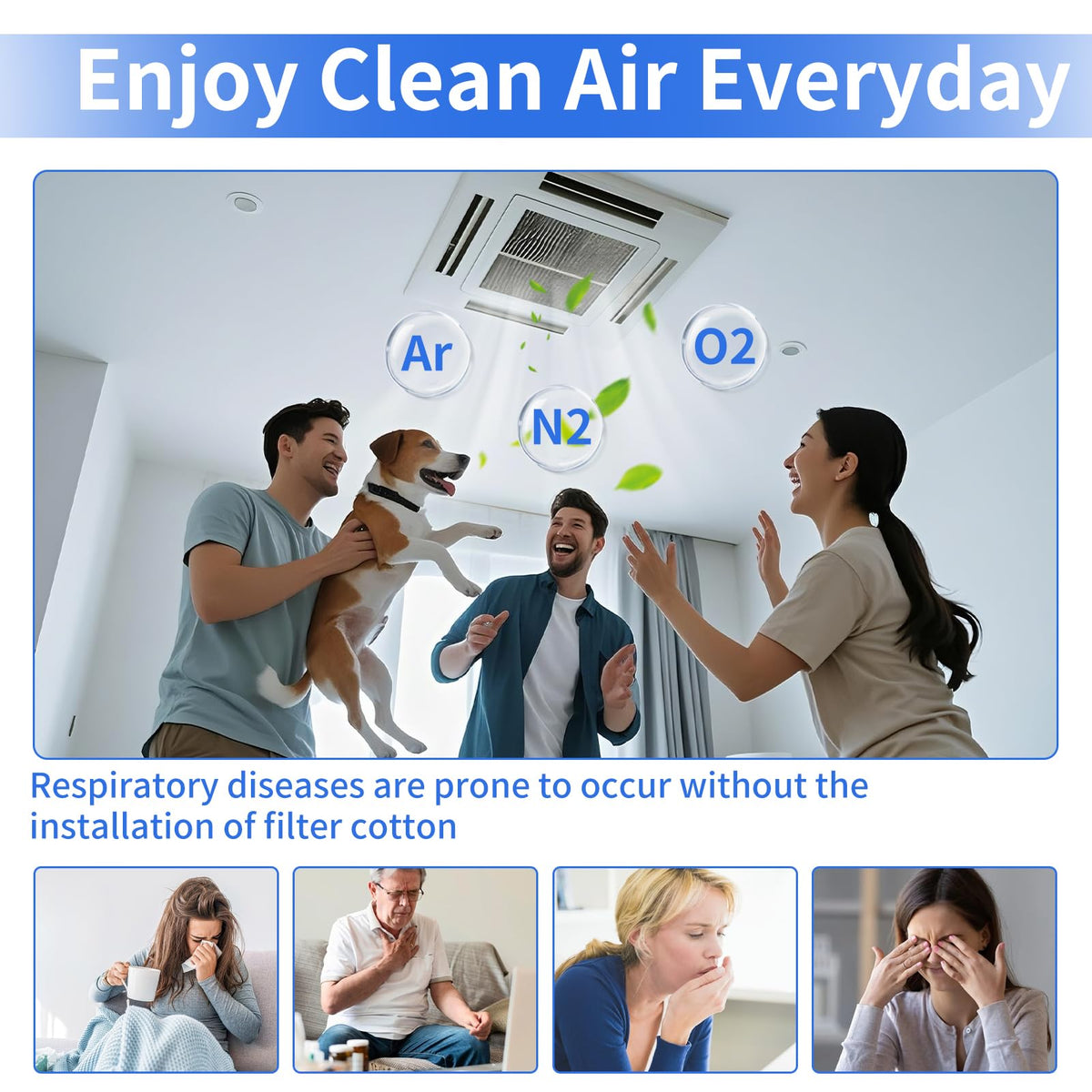 BBJARESKY cut-to-fit filter material adapts to any vent shape.