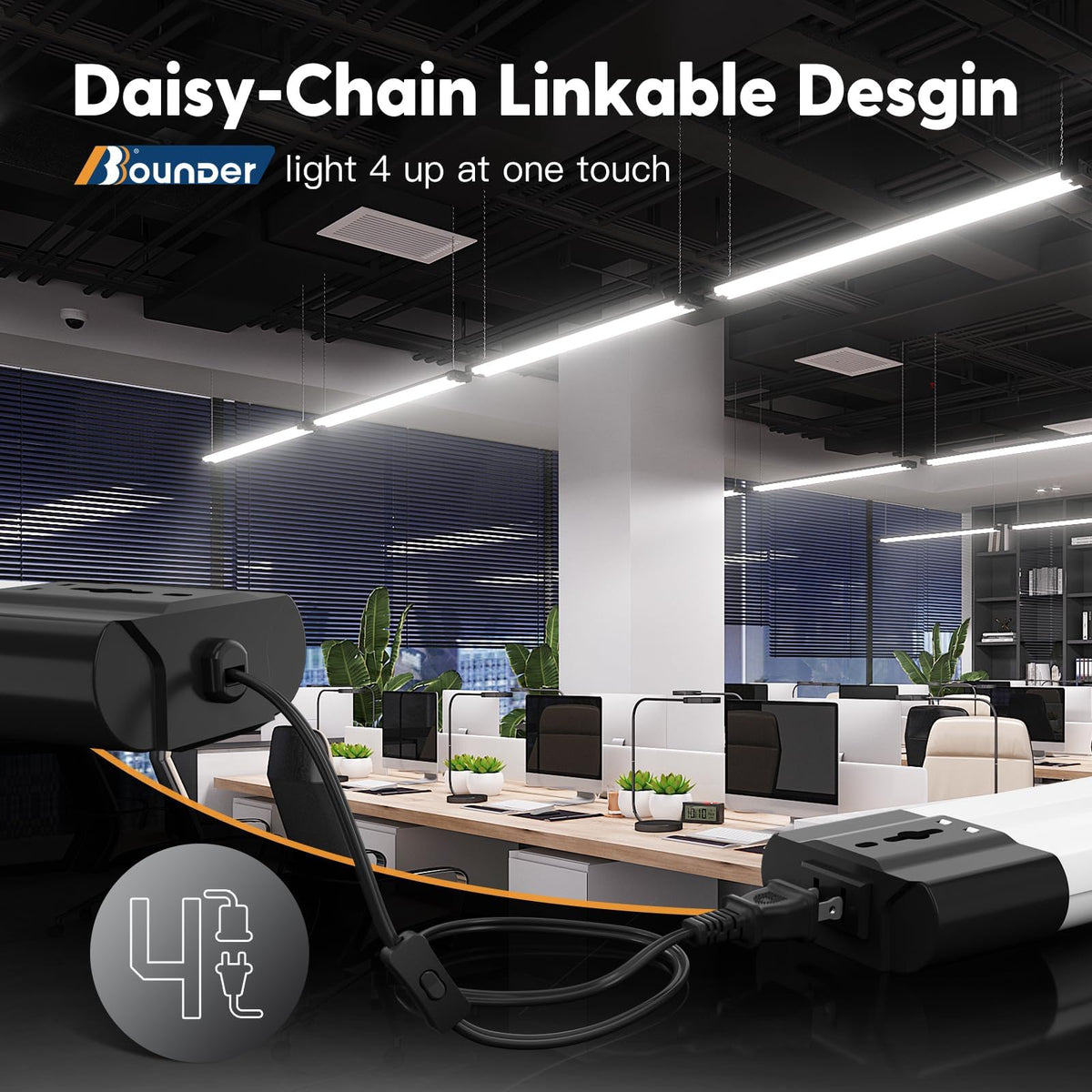 BBBOUNDER daisy-chain connection enabling seamless linking of fixtures.