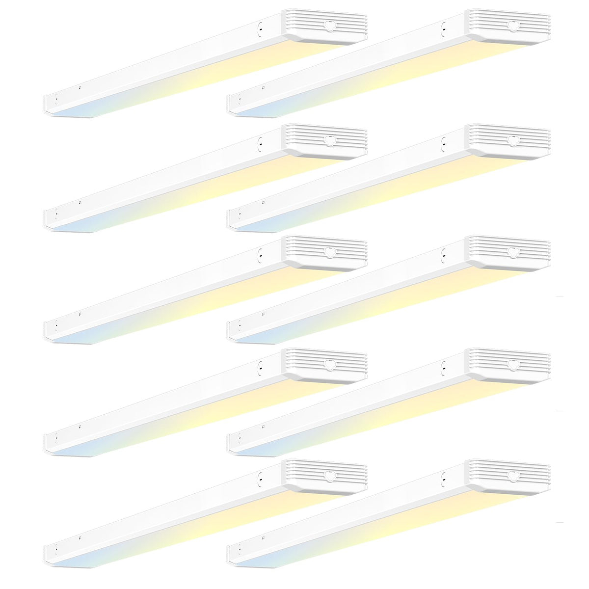 BBOUNDER 4ft LED wraparound light, front view, for seamless ceiling installation and even brightness.