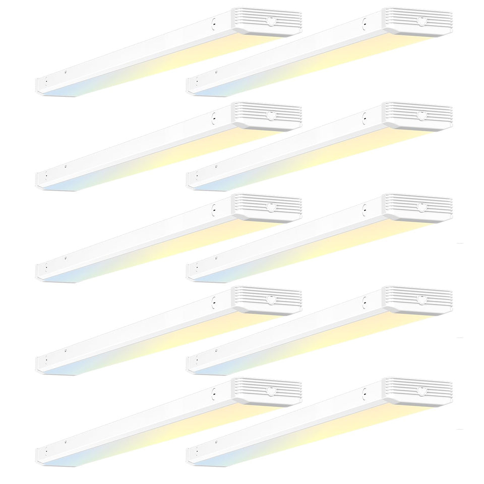 BBOUNDER 4ft LED wraparound light, front view, for seamless ceiling installation and even brightness.