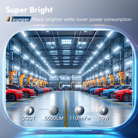 BBOUNDER lens-equipped fixture ensures even light distribution in kitchens and offices.