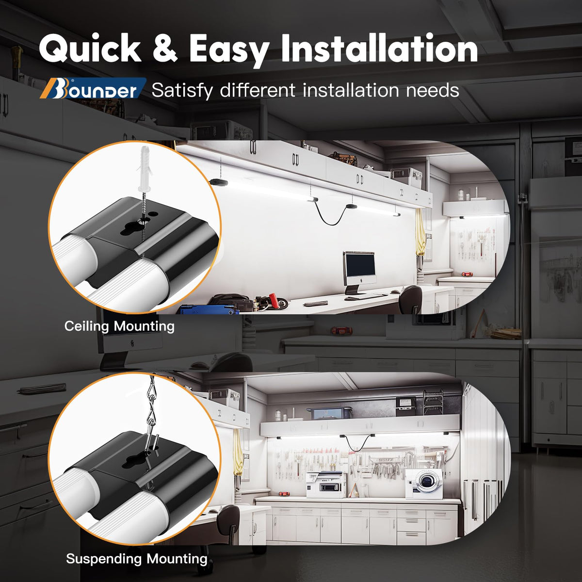 BBOUNDER 6500K cool daylight improves visibility for detail work