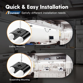 BBOUNDER light designed for ceiling mounting or suspension
