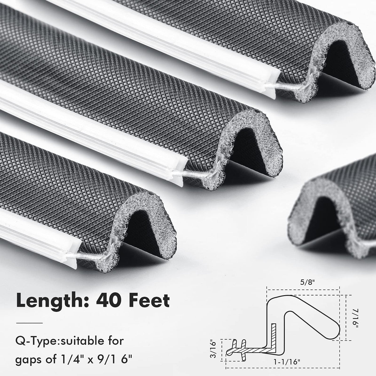 BBTO weather strip reducing drafts and noise for a quieter room