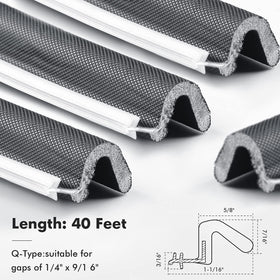 BBTO weather strip reducing drafts and noise for a quieter room