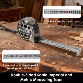BBYIYOOT double-sided scale visualization for front inches and back centimeters.