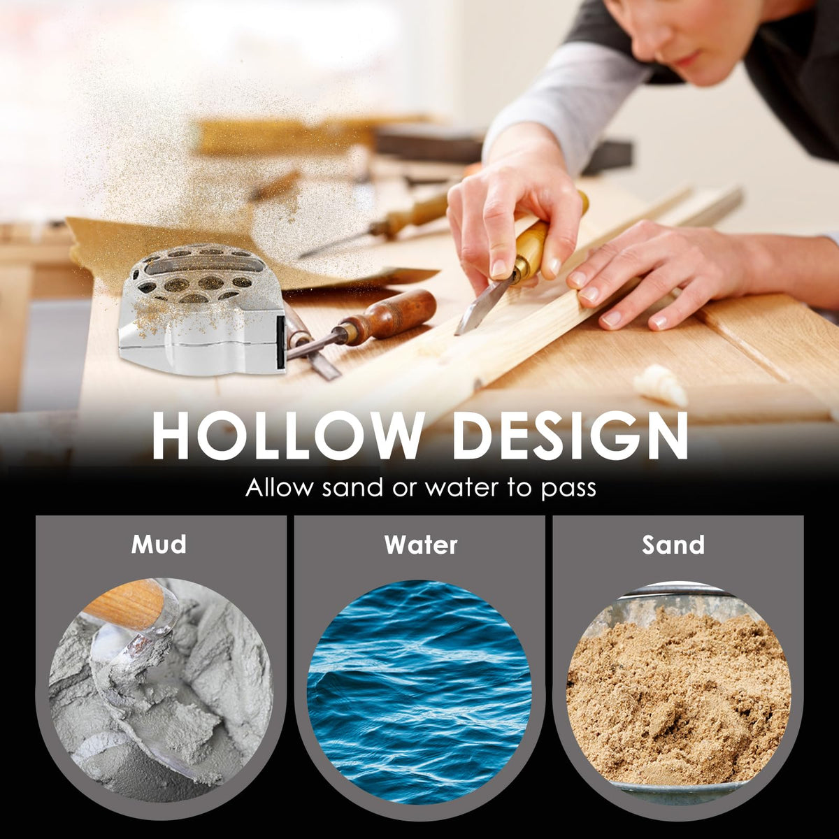 BBYIYOOT hollow design for simple cleaning and quick rinse.