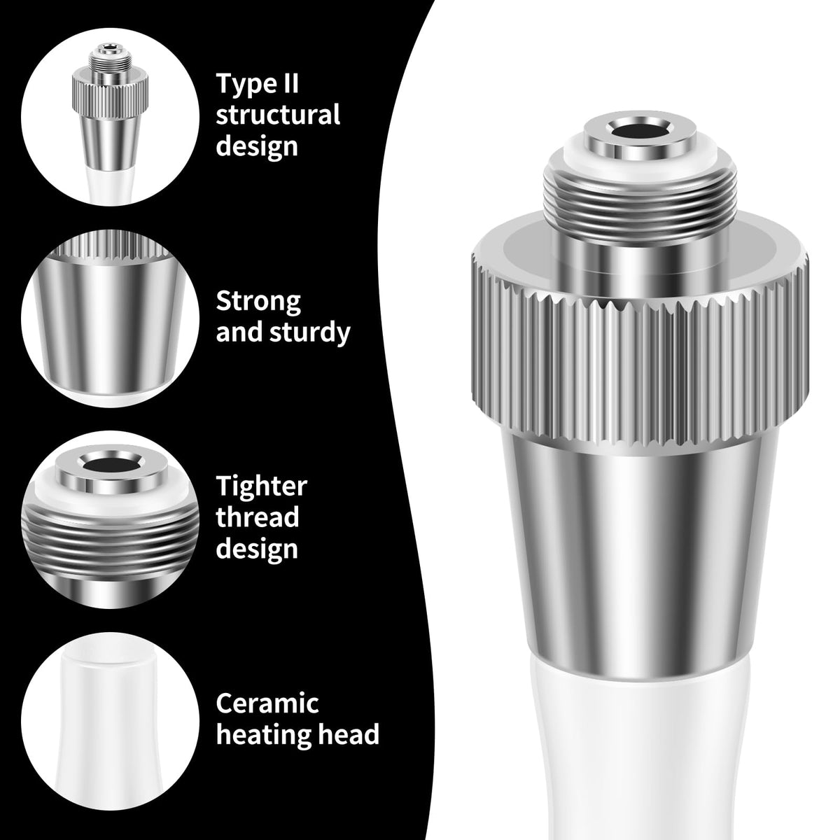 BBYIYOOT Seahorse Tip I/1.0 close-up of surface coating highlighting durable ceramic-metal mix.